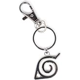 SalesOne LLC Naruto Shippuden Hidden Leaf Village Symbol Enamel Pendant Keychain Bracelet | Cute Anime Key Ring Accessories with Purse Charm for Handbag, Wallet, Phone | Toynk Exclusive