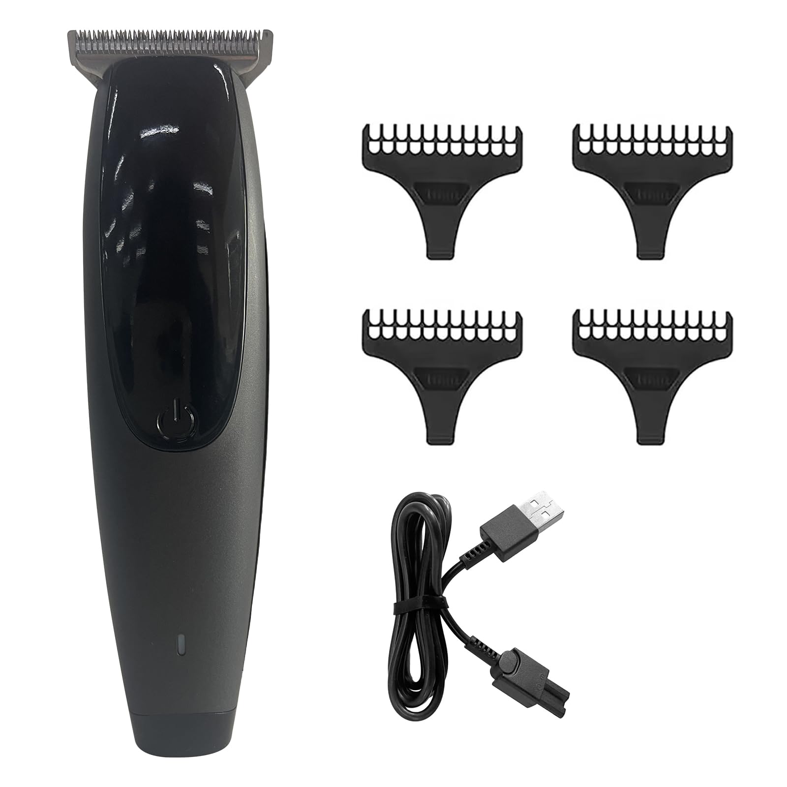 Dry Man Body Epilator with USB Charger Safety and Precision Nero