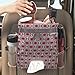 High Road Back Seat Trash Bag with Car Tissue and Cup Holder Pockets - Holds Full Size Tissue Box - 2 Gal Covered Trash Can