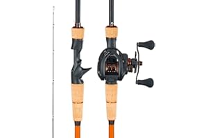 VEVOR Rod and Fishing Reel Combo, IM7 Carbon Fiber Baitcasting Rod and Reel Combo, Bass Fishing Pole with 7+1 BB System, 7.0: