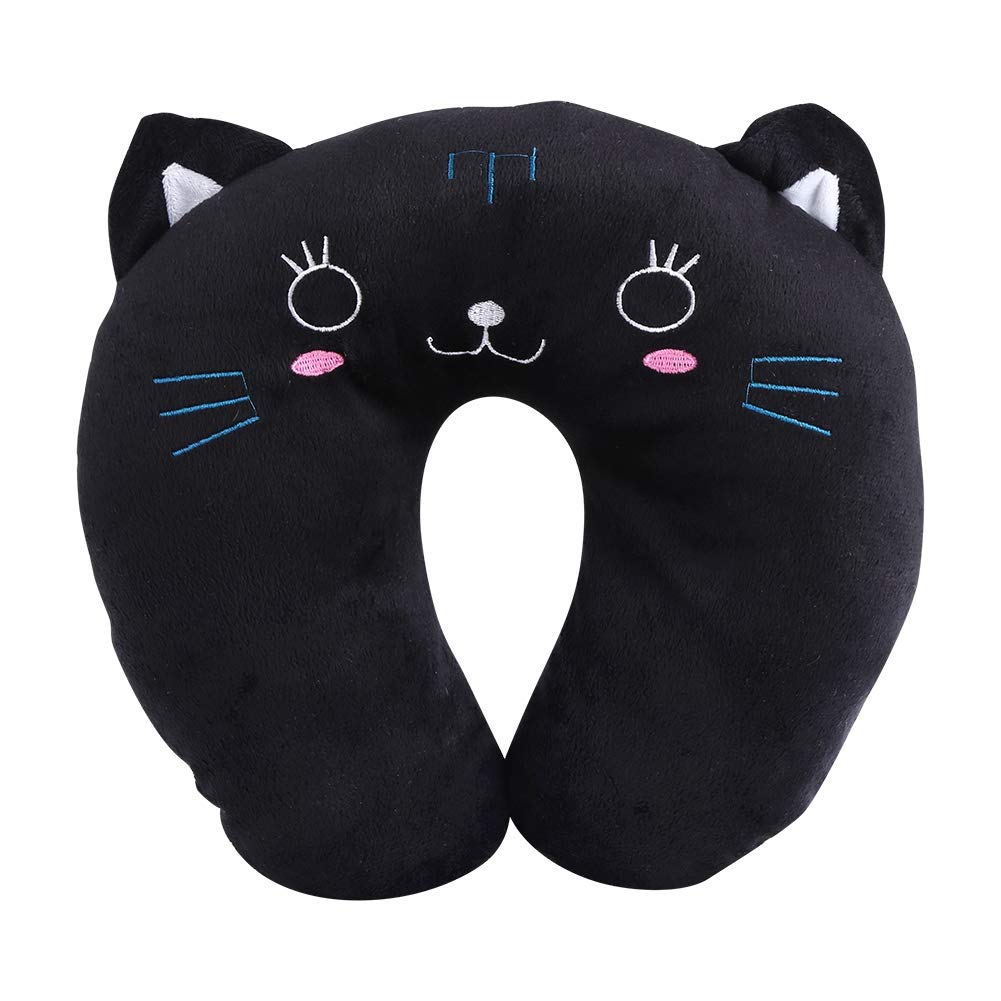 Unknown PP Cotton Pillow, Travel Neck Animal Pillow Cotton PP Pillow Toy Cushion Cushion Cushion Pillow Soft U Shape Car Headrest cat