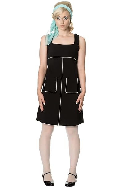 black and white 60s dress