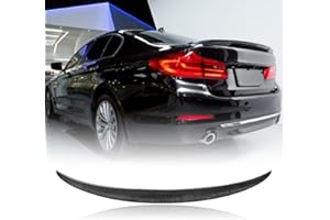 AeroBon Real Carbon Fiber Trunk Spoiler Compatible with 2017-2023 BMW 5 Series G30 Sedan and F90 M5 (P Style)