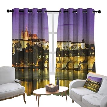 Amazon Com Lewis Coleridge Window Curtains Travel Charles Bridge