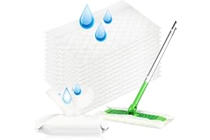 12 Pcs Unscented Upgraded Wet Mop Refills for Swiffer® Sweeper Wet Pads, One Piece Cleans One Room, Wet Mopping Cloths for Sw