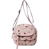 POYIPI Cute Strawberry Purse for Women Strawberry Bag Corduroy Tote Bag for Women Messenger Bag Cute Crossbody Bags Handbags