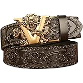 YIYIDANGSHI Men's Dragon Belt, Black (Dragon 2), Size 3.5cm*130cm, Leather, Ratchet Buckle, Business & Casual, Adult Men