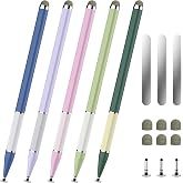 Bopomofo Stylus Pen for Touchscreen,5PCS 2-in-1 Magnetic Stylus Pen | High Sensitivity &amp; Precision Stylus,Extended Pen Body Design,Compatible with Touch Screens(9 Tips+3 Magnetic Sheets)