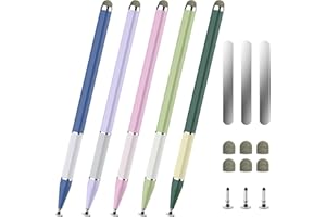 Bopomofo Stylus Pen for Touchscreen,5 PCS 2-in-1 Magnetic Stylus Pen High Sensitivity & Precision Stylus,Extended Pen Body Design,Compatible with Touch Screens(9 Tips + 3 Magnetic Sheets)