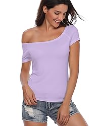 Fuinloth Women's Off Shoulder Tops, One Shoulder