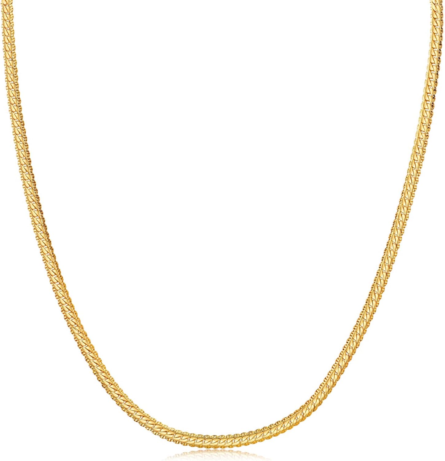 WINNICACA Fake Gold Chain 24k Gold Plated Hip Hop Chain Necklaces for