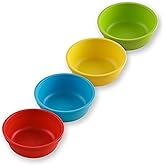 Re-Play 12 oz. Toddler Bowls Set of 4 - Kids Deep-Walled, Durable & Reusable Snack and Meal Bowls, Dishwasher & Microwave Safe, BPA-Free, Made in USA from Recycled Plastic, Preschool