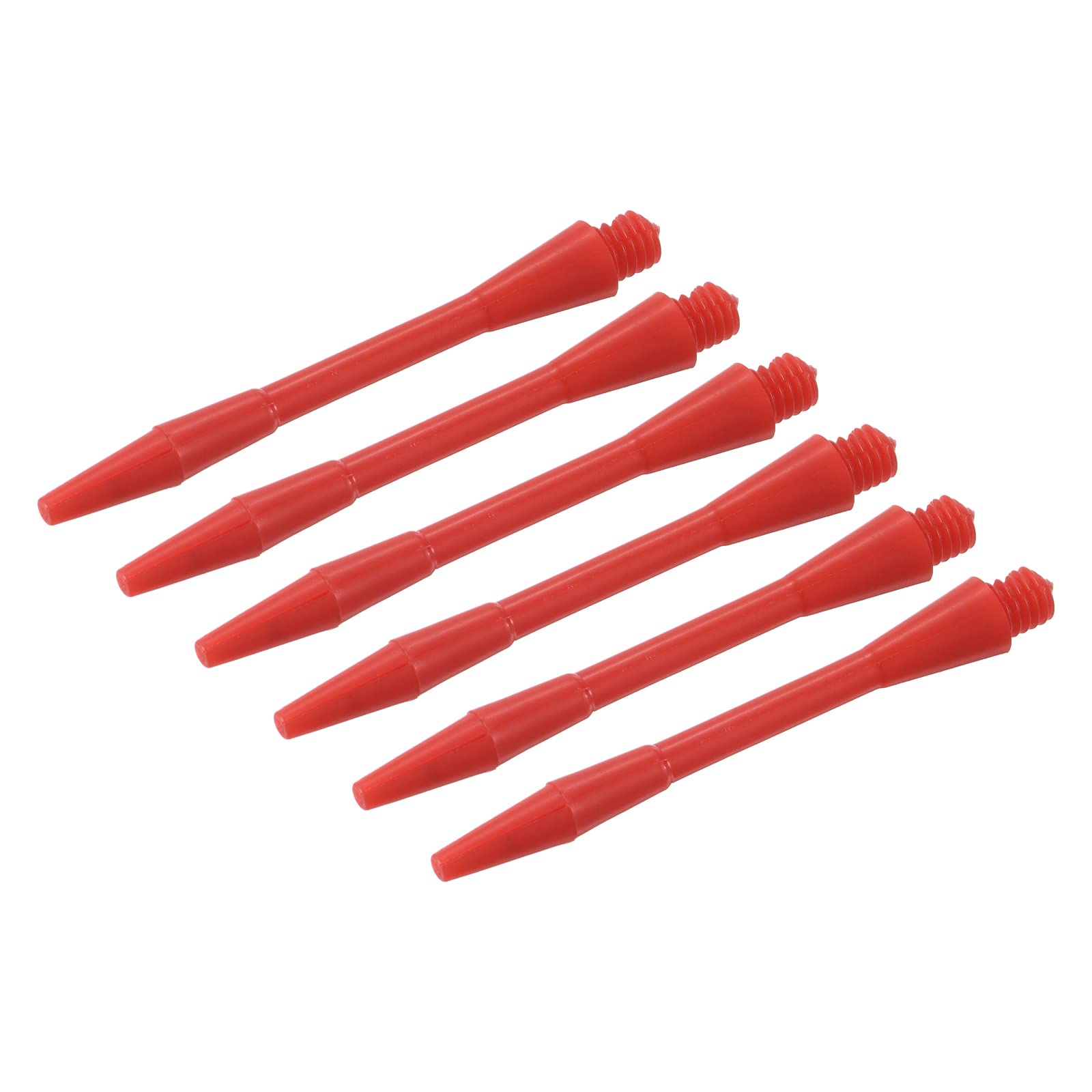 PATIKIL 45mm Dart Shafts, Medium 2BA Thread Plastic Dart Stems Dart Accessories for Steel Tip - 6 Pack (Red)