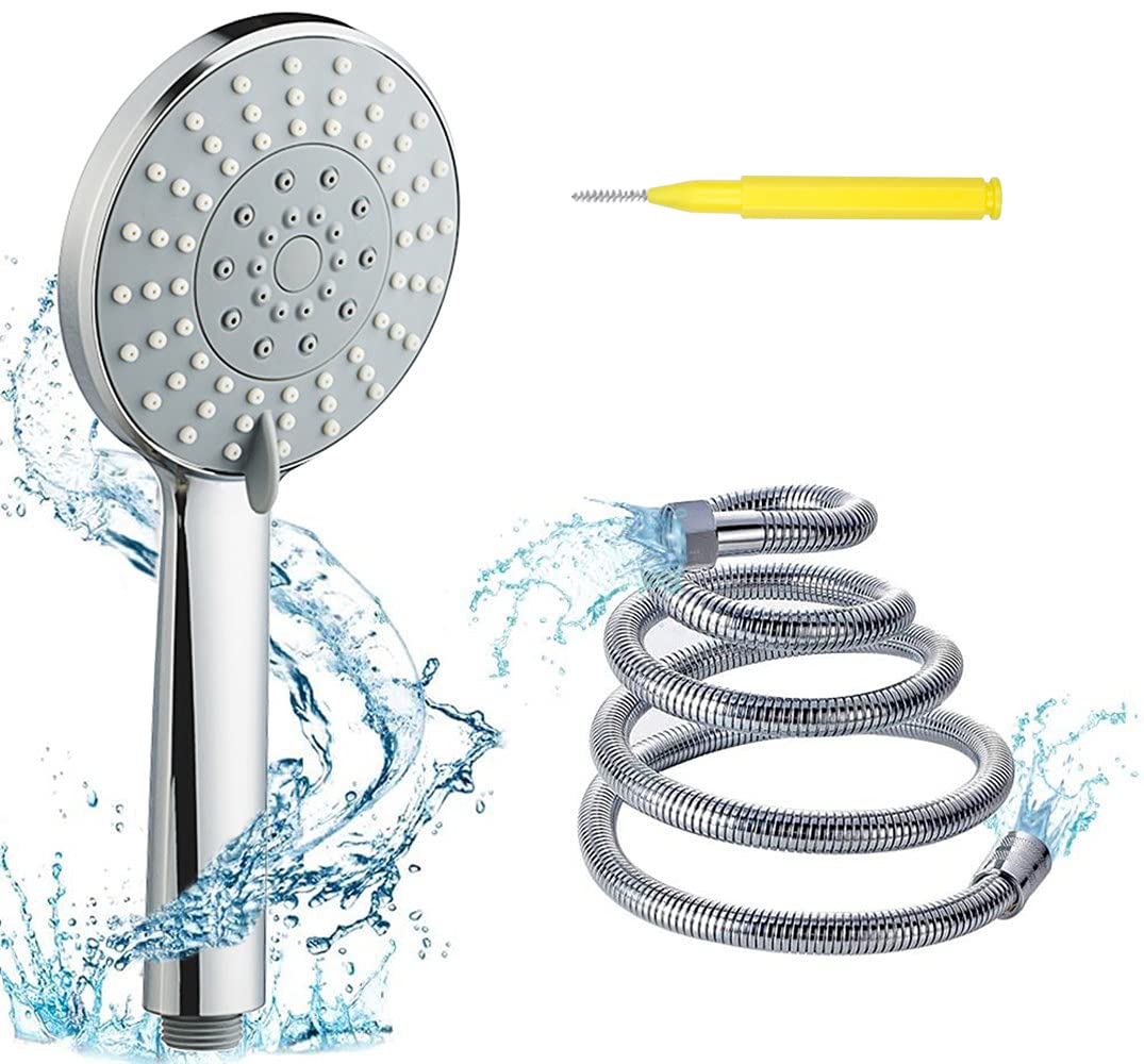 Y-home High Pressure Shower Head, Universal Handheld Shower Double Boost Pressure Design for Low Water Pressure 4 Spray