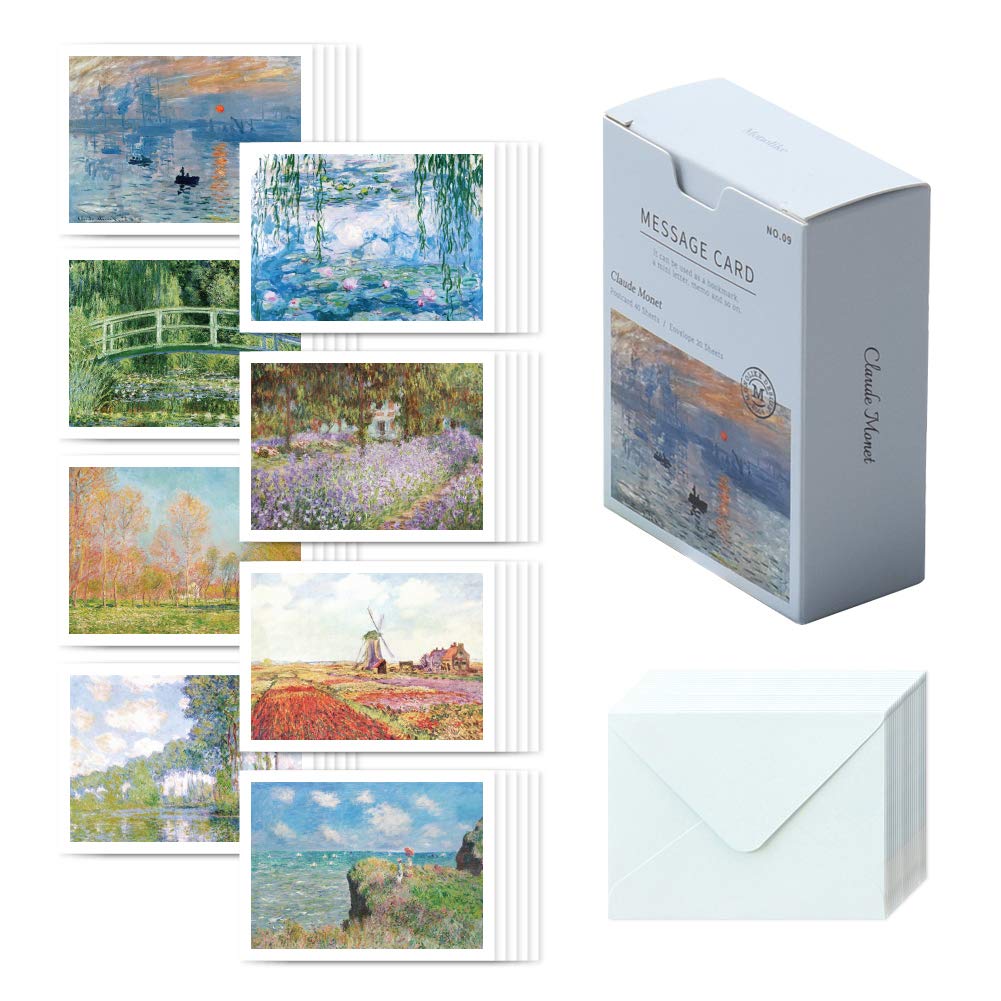 Monolike Message Monet Card - Mix 40 Mini Single cards, 20 envelopes Package — image 1