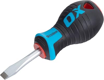 OX Tools Pro Slotted Flared Screwdriver Stubby 6.5x38mm