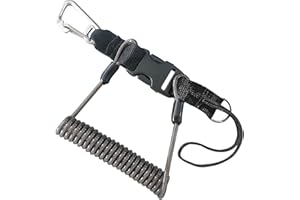 EEBBL Scuba Diving Lanyard, Heavy Duty Diving Lanyard with Clip, Stainless Steel Spring Coiled Lanyard