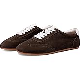 CEFISOP Suede Sneakers for Women Comfortable Round Toe Non Slip Retro Athletic Sneaker Casual Lace-Up Walking Lightweight Tennis Shoes