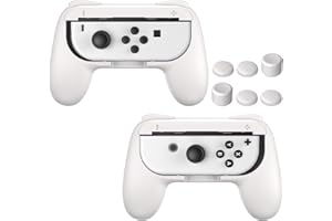 FASTSNAIL Grips Compatible with Nintendo Switch Joy-Con&Switch OLED Model, Wear-Resistant Handle Kit Gamepad Replacement for 