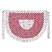 BCP Polka Dot Woman Waist Aprons Half Aprons with Pocket for Restaurant Waitress Waiter (Red)