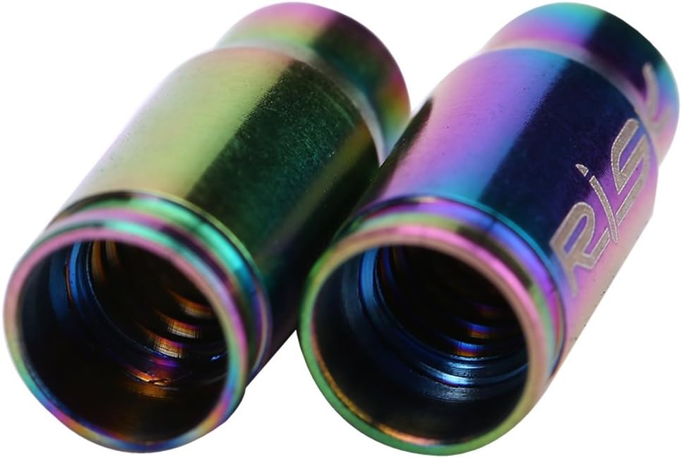 2 x Titanium Alloy Gas Valve Caps for Road Mountain Bikes (Colour: Multicoloured), Multicolored - Image 3