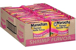 Maruchan Ramen Shrimp, Instant Ramen Noodles, Ready to Eat Meals, 3 Oz, 24 Count