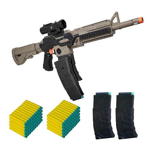 MTISGREAT Automatic Toy Gun Electric Sniper Rifle with Scope Foam Dart ...
