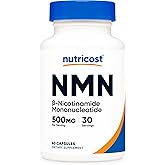 Nutricost NMN (Nicotinamide Mononucleotide) 500mg, 60 Capsules | Vegetarian Friendly, 30 Servings, Gluten Free, GMO Free