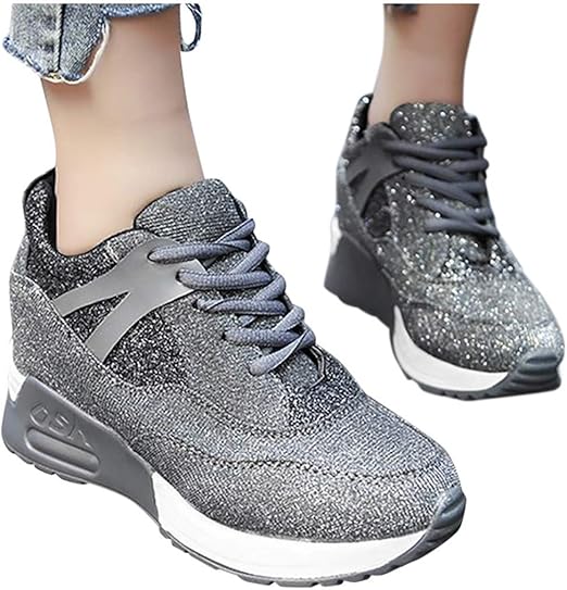 bling wedge sneakers