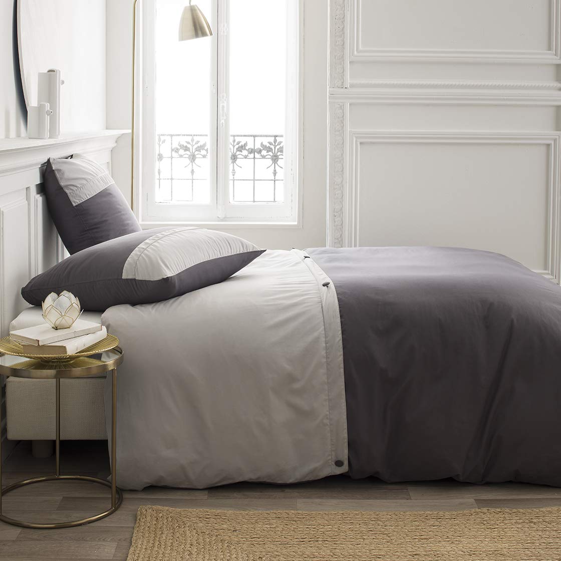 TODAY HC4 Premium Appoline Percale – Cdf/Zinc- (1 HC 240/260 + 2 TB 63/- Two-Tone Button Finish