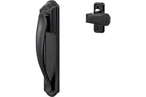 Ideal Security DX Pull Handle Replacement Set for Storm Door and Screen Door, Black