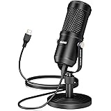 USB Microphone, Aokeo Condenser Podcast Microphone for Computer. Suitable for Recording, Gaming, Desktop, Windows, Mac, YouTu