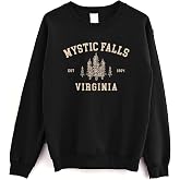 SsofieStore Mystic Falls Virginia Sweatshirt - Salva.tore Vampire Dia.ries Sweater; Virginia Crewneck Sweatshirt