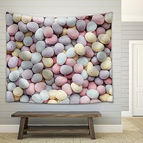Colorful Easter Eggs - Fabric Wall Tapestry Home Decor - 51x60 inches
