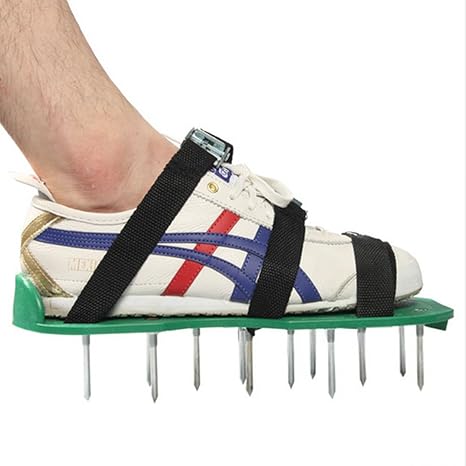 Pawaca Rasenbelüfter Schuhe, 1 Paar Größe universal Rasen Belüften