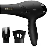 Hot Tools Pro Artist 2100 Ionic Turbo Hair Dryer, 1875 Watts, Black | Fast Drying, Lightweight, Reduces Frizz, 6 Heat/Speed Options + Cool Shot, 8 Ft Cord