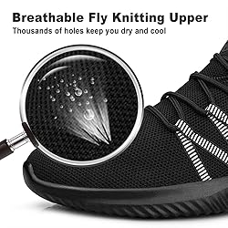 Feethit Mens Slip On Running Shoes Breathable