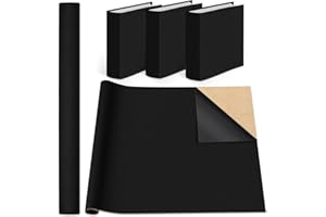 Geyoga Book Cloth Cover for Binding 40 x 16 Inch Self Adhesive Fabric Book Binding Cloth Archival Supplies for Books Album Scrapbooking Documents(Black)