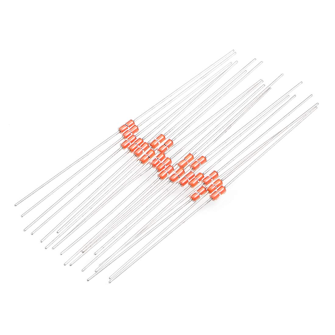 sourcingmap 20PCS NTC Thermistors Resistors MF58 3950B 30K Ohm Glass Sealed Temperature Sensors