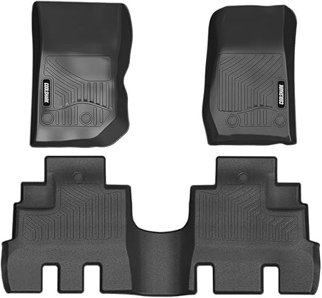 Coolshark Jeep Wrangler Unlimited Floor Mats All Weather Floor Liners Custom Fit For 2014 2017 Jeep Wrangler Unlimited And 2018 Wrangler Jk