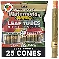 King Palm Mini Prerolled Cones - All Natural Preroll Palm Leaf Cone - Corn Husk Filter Tip - Organic Per Rolled Palm Leaf Wraps - 25 Cones per Pack - (Watermelon Mango, 1 Pack, 25 Cones)