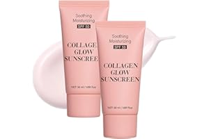 No Cast Collagens Sunscreen | SPF50 Moisturizing Facial Sunscreen | Lightweight Non-Sticky, Hydrating Formula | No White Cast