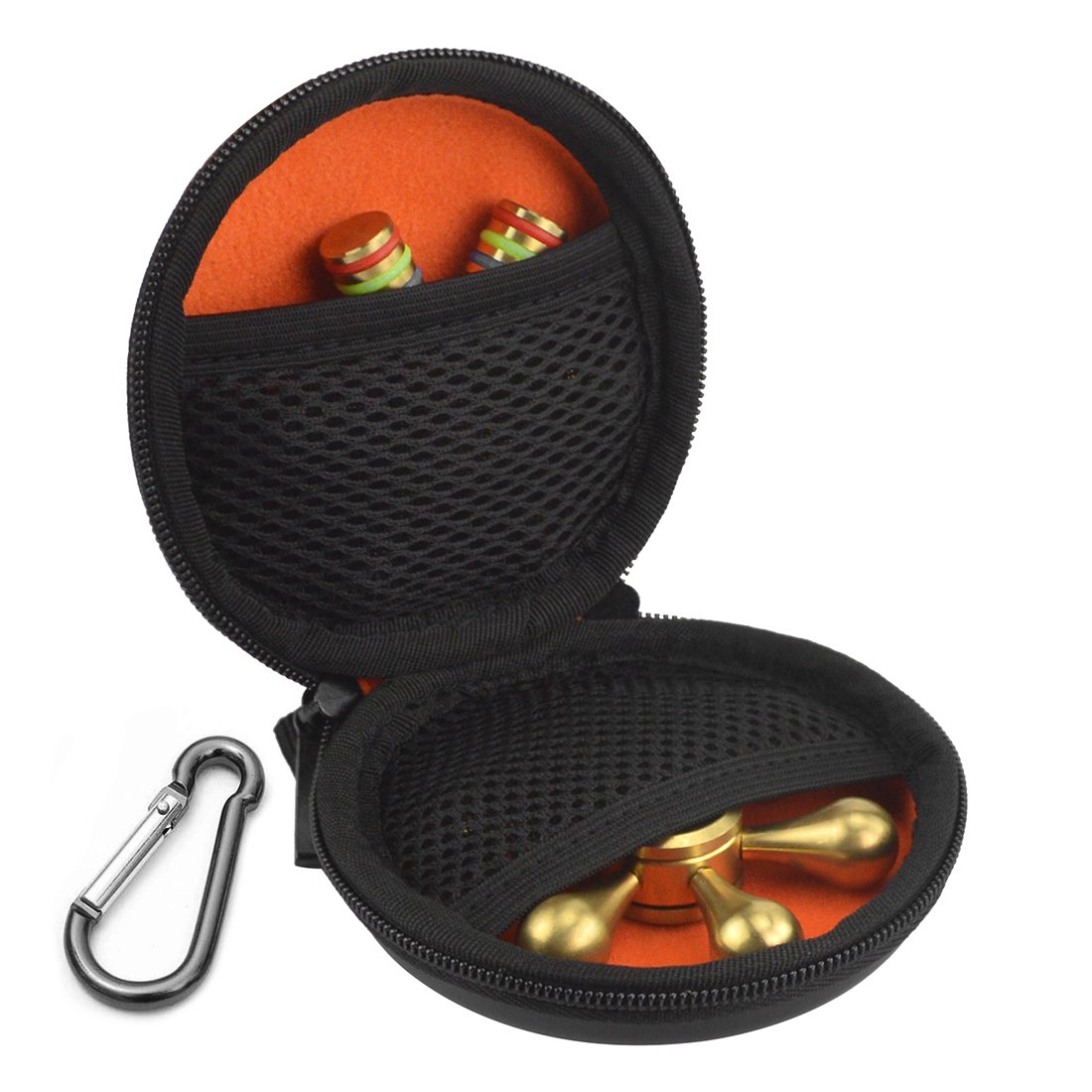 Geekria Fidget Spinner Hard Shell Protective Carrying Case, Holds 2 Finger Spinner Toys, Fits Triangle, Circle and Other Shapes, Soft Lining for Protection