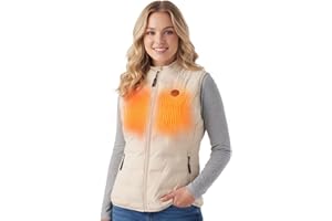 InoKraft Heated Vest Women, Lightweight Quilted Vest with Rechargable Battery Pack & USB-C Cable, Christmas Gifts for Women