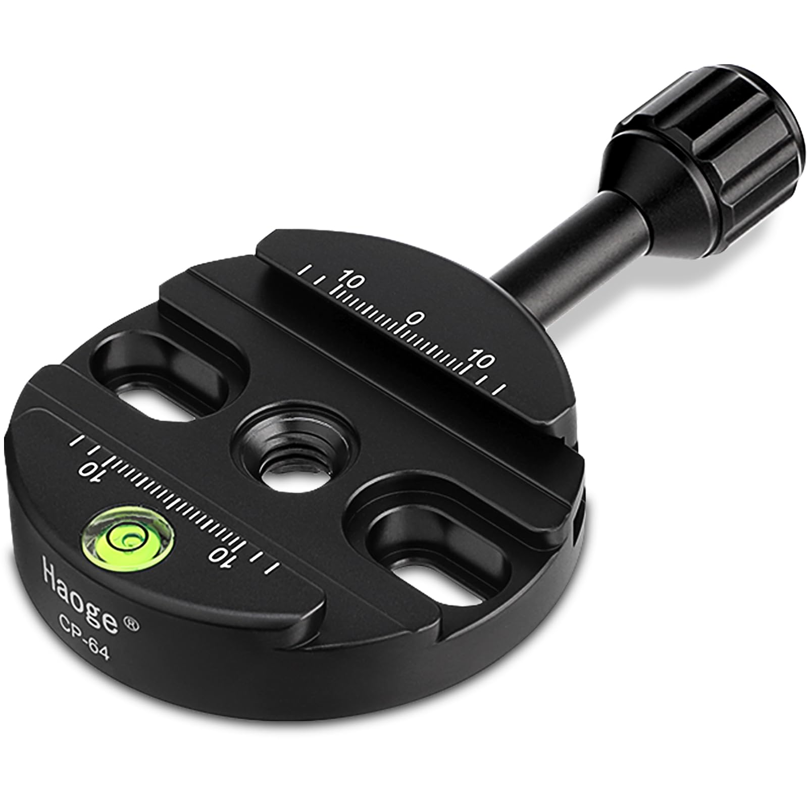 Haoge CP-64 64mm Screw Knob Quick Release Clamp Adapter Mount for Quick Release QR Plate Camera Tripod Ballhead Monopod Ball Head Fit Arca Swiss