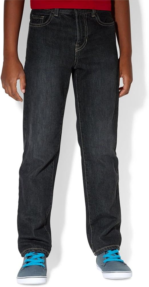 The Children's Place Boys Straight JeansBlack Husky Sizes