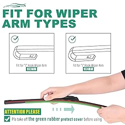 16" 16" 12" Windshield Wiper Blades Replacement for