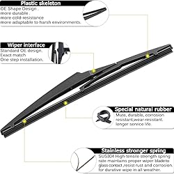AUTOBOO 26"+16" Windshield Wipers with 12" Rear