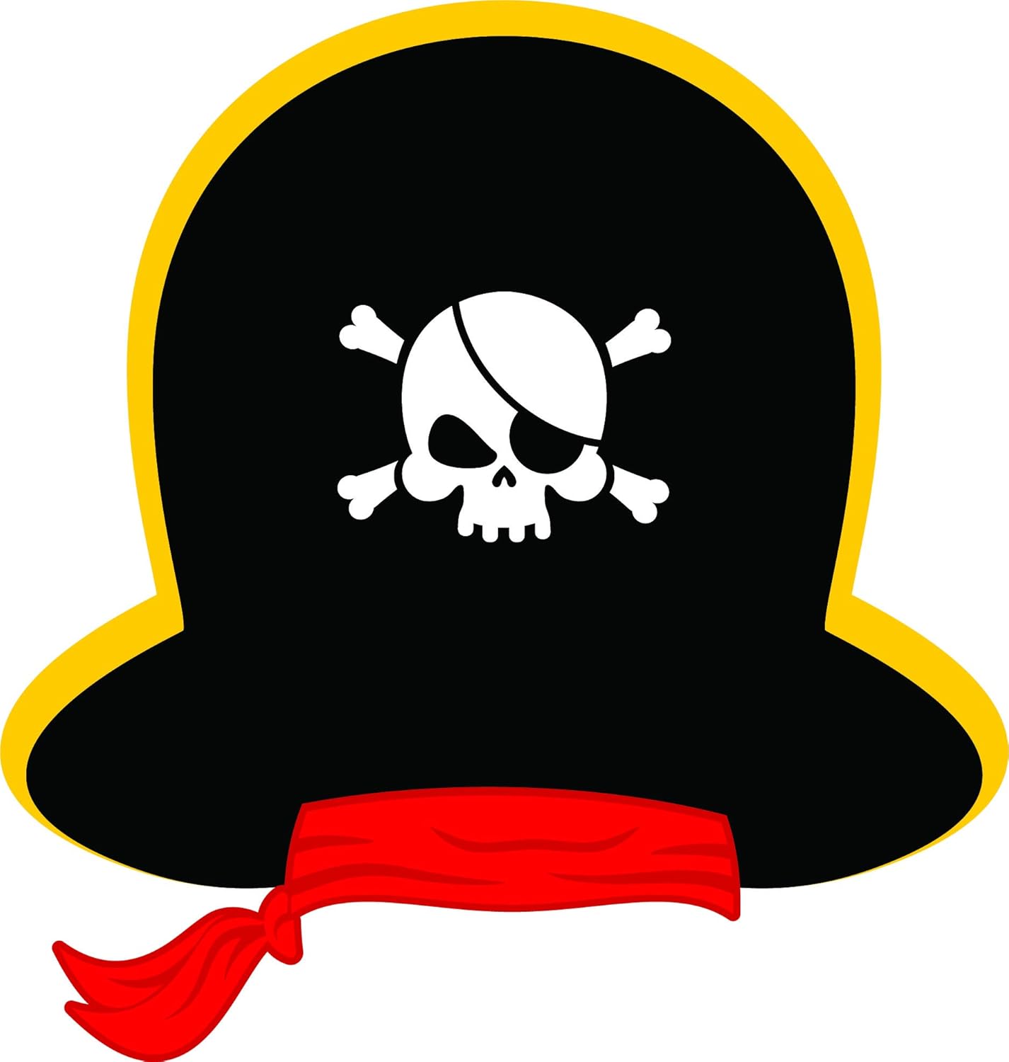 Amazon Com Cute Silly Costume Pirate Hat Cartoon Vinyl Sticker 8 Tall Tall Black Hat Automotive