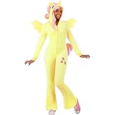 My Little Pony Fluttershy Women's Costume - Hooded Jumpsuit with Wings, Tail & Ears